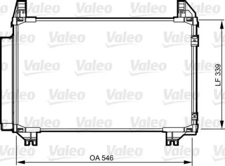 814233 Радіатор кондиціонера VALEO подбор по vin на Brocar