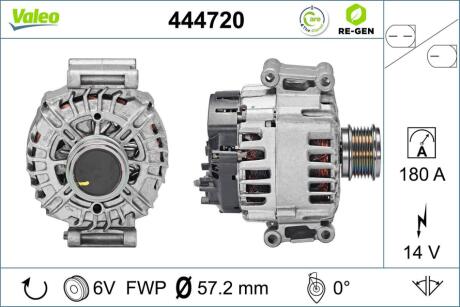 444720 Генератор VALEO підбір по vin на Brocar