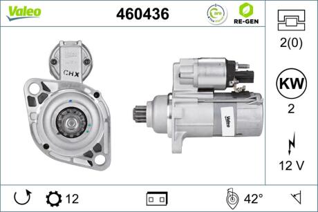 460436 Стартер VALEO підбір по vin на Brocar