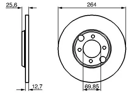 0986478689 Тормозной диск BOSCH підбір по vin на Brocar