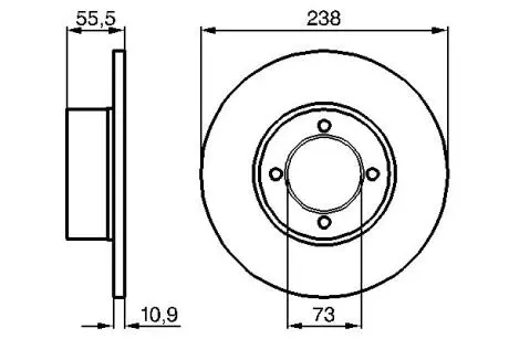 0986478079 Тормозной диск BOSCH підбір по vin на Brocar