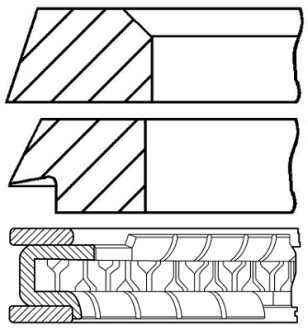 0839020000 Комплект поршневих кілець GOETZE підбір по vin на Brocar