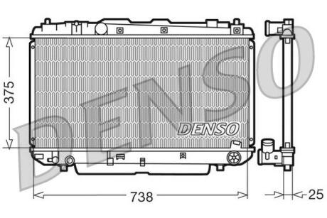 DRM50021 Радиатор, охлаждения дивгателя DENSO подбор по vin на Brocar