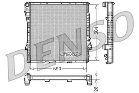 DRM05115 Радиатор, охлаждения дивгателя DENSO підбір по vin на Brocar
