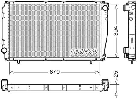 DRM36016 Радиатор, охлаждения дивгателя DENSO підбір по vin на Brocar