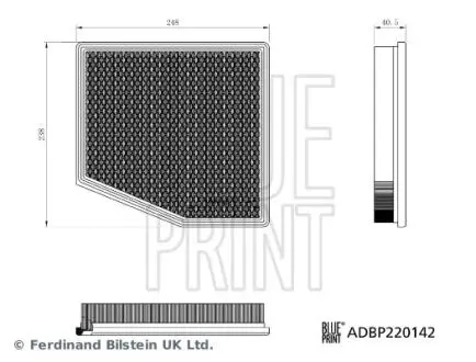 ADBP220142 Фільтр повітряний BLUE PRINT підбір по vin на Brocar