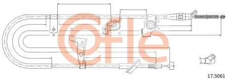 92175061 Трос, стояночная тормозная система COFLE подбор по vin на Brocar
