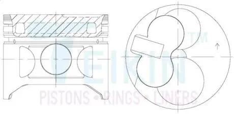 46273A050 Поршни ремонт +0.50mm(к-кт на мотор) Toyota 5L 3.0 diesel TEIKIN подбор по vin на Brocar