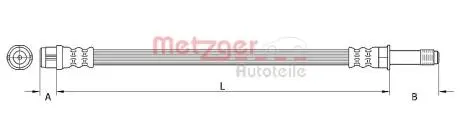 4110448 Тормозной шланг METZGER підбір по vin на Brocar