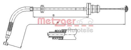 41325 Трос газа METZGER підбір по vin на Brocar