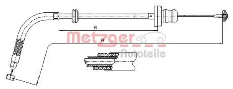 41325 Трос газа METZGER подбор по vin на Brocar