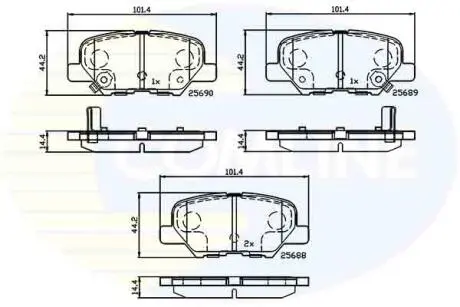 CBP32238 CBP32238 Comline - Гальмівні колодки до дисків COMLINE підбір по vin на Brocar
