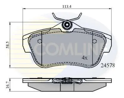 CBP01622 CBP01622 Comline - Гальмівні колодки до дисків COMLINE підбір по vin на Brocar