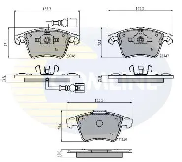 CBP11312 CBP11312 Comline - Гальмівні колодки до дисків COMLINE подбор по vin на Brocar