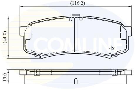 CBP0404 CBP0404 Comline - Гальмівні колодки до дисків COMLINE подбор по vin на Brocar