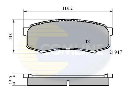 CBP0404 CBP0404 Comline - Гальмівні колодки до дисків COMLINE подбор по vin на Brocar