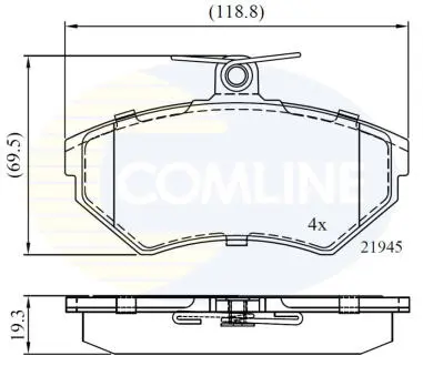 CBP0736 CBP0736 Comline - Гальмівні колодки до дисків COMLINE підбір по vin на Brocar