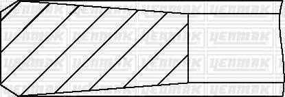 9109629000 YENMAK Комплект поршневих кілець (на 1 поршень) (84,00/STD) (3,0/2,0/2,0) BMW E87 118d, E90 338d YENMAK підбір по vin на Brocar