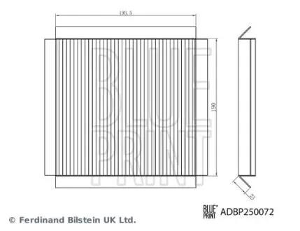 ADBP250072 BLUE PRINT MG Фільтр салонний MG 3 1.5 16- BLUE PRINT підбір по vin на Brocar