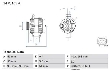 0986084190 Автозапчастина BOSCH підбір по vin на Brocar