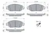 0986424628 Комплект гальмівних накладок, дискове гальмо BOSCH підбір по vin на Brocar