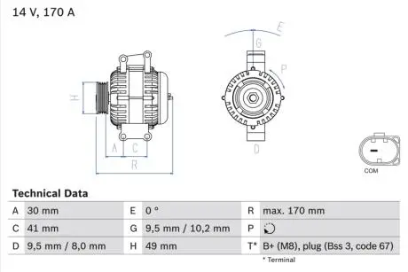 0986082480 Автозапчастина BOSCH підбір по vin на Brocar