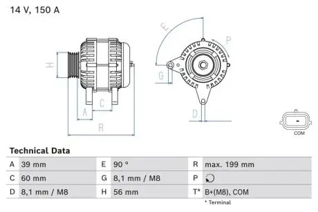 0986084070 Автозапчастина BOSCH підбір по vin на Brocar