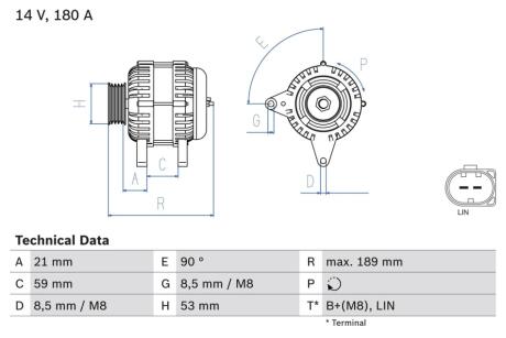 0986084130 Автозапчастина BOSCH підбір по vin на Brocar