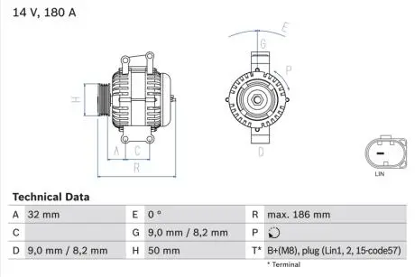 0986084590 Автозапчастина BOSCH подбор по vin на Brocar