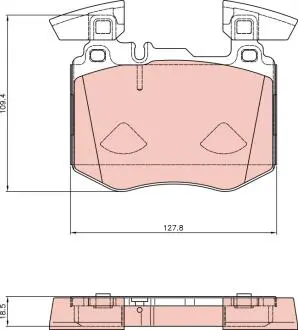 GDB8310 Комплект гальмівних накладок, дискове гальмо TRW підбір по vin на Brocar