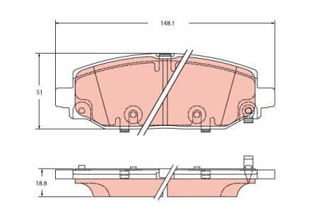 GDB2360 Автозапчастина TRW підбір по vin на Brocar