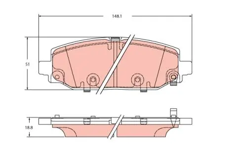 GDB2360 Гальмівні колодки TRW підбір по vin на Brocar
