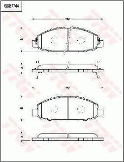 GDB7744 Автозапчасть TRW підбір по vin на Brocar