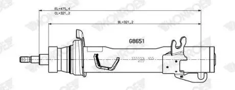 G8651 Амортизатор газомасляний MONROE подбор по vin на Brocar