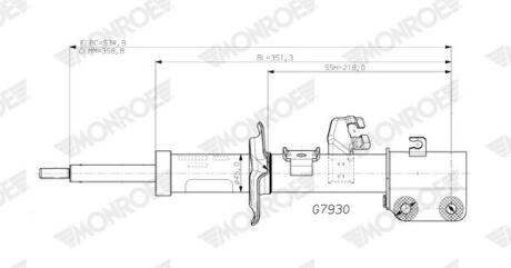 G7930 Автозапчастина MONROE підбір по vin на Brocar