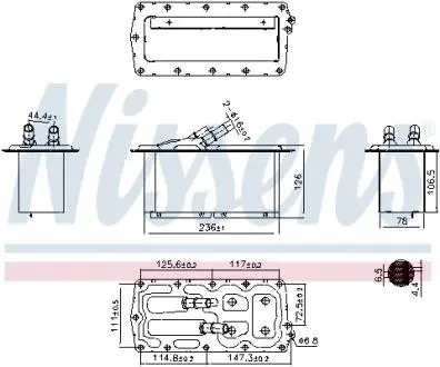 96158 Радіатор інтеркулера NISSENS підбір по vin на Brocar