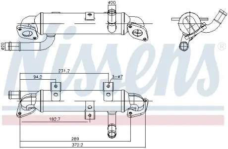 989417 Рециркуляція відпрацьов. газів NISSENS подбор по vin на Brocar