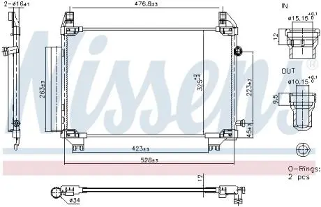 940943 Радіатор кондиціонера First Fit NISSENS підбір по vin на Brocar