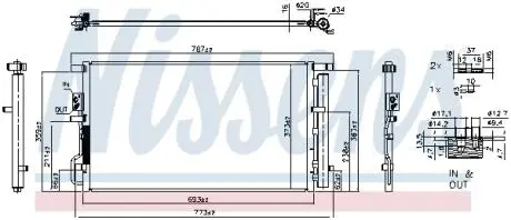 940939 Радіатор кондиціонера NISSENS підбір по vin на Brocar