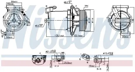 890172 Компресор кондиціонера NISSENS підбір по vin на Brocar