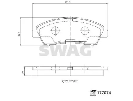 33107496 Автозапчастина SWAG підбір по vin на Brocar
