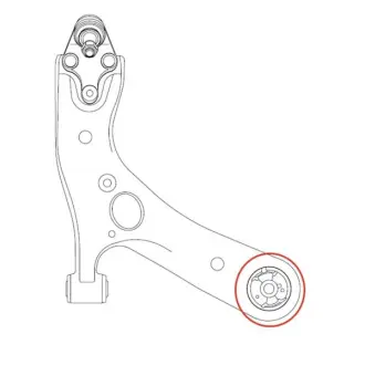 GV1007 Сайлентблок важеля передня вісь Mitsubishi Lancer 03-13 Outlander 03-07 Chery (вир-во CTR) CTR підбір по vin на Brocar