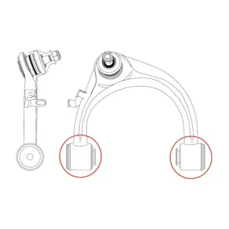 GV1006 Сайлентблок важеля передня вісь верх Nissan Navara 97-12 (вир-во CTR) CTR подбор по vin на Brocar