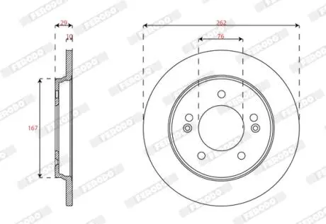DDF2848C Автозапчастина FERODO подбор по vin на Brocar