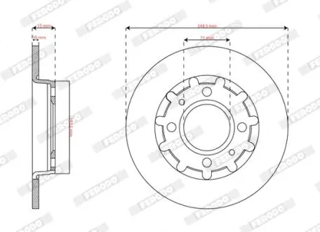 DDF2985C Автозапчастина FERODO подбор по vin на Brocar