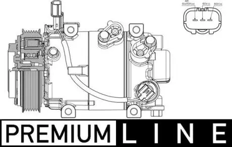 ACP633000P Компресор, система кондиціонування повітря MAHLE / KNECHT підбір по vin на Brocar