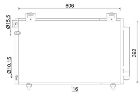 AC831000S Конденсатор, система кондиціонування повітря MAHLE / KNECHT підбір по vin на Brocar