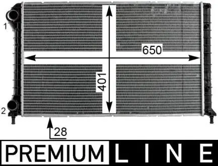 CR1990000P Радіатор, система охолодження двигуна MAHLE / KNECHT підбір по vin на Brocar