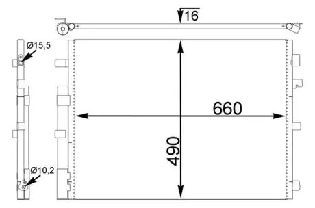 AC773000S Конденсатор, система кондиціонування повітря MAHLE / KNECHT підбір по vin на Brocar