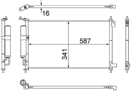 AC559000S Конденсатор, система кондиціонування повітря MAHLE / KNECHT підбір по vin на Brocar